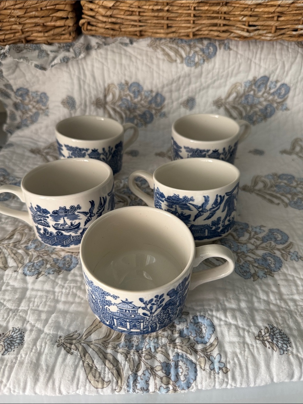 Churchill, England Porcelain-Style Tea Cups - Set of 5